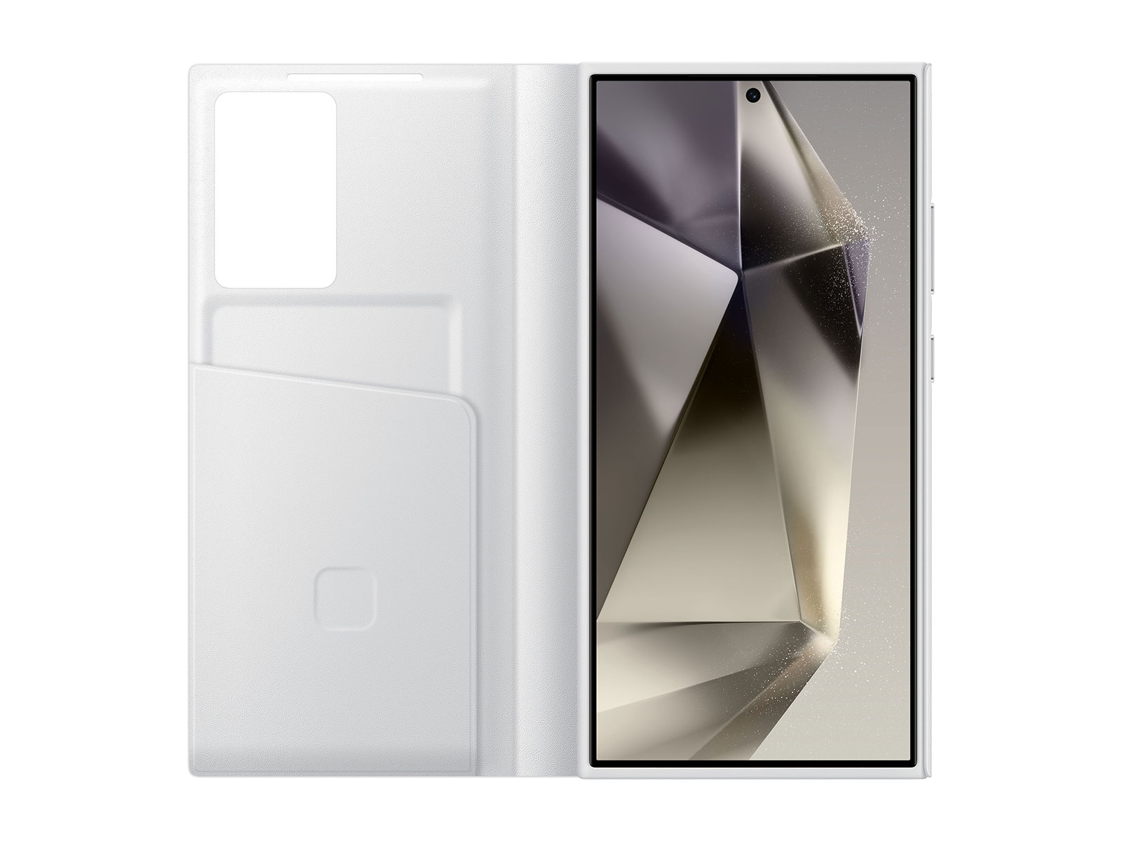 Galaxy S24 Ultra S-View Wallet Case, White Mobile Accessories - EF